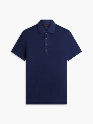 Мужские топы Tommy Hilfiger New York Label Cotton-Linen Blend Polo — фото 4