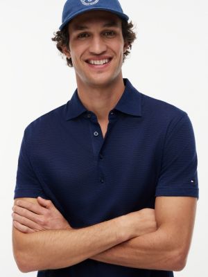 Мужские топы Tommy Hilfiger New York Label Cotton-Linen Blend Polo — фото 3