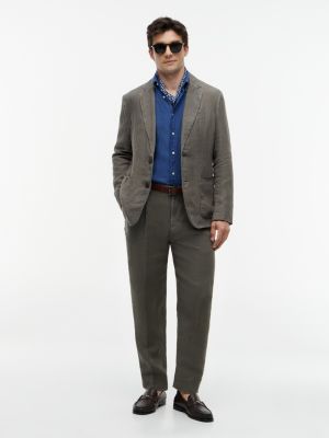 Мужские брюки Tommy Hilfiger Garment-Dyed Linen Tapered Pant — фото 2
