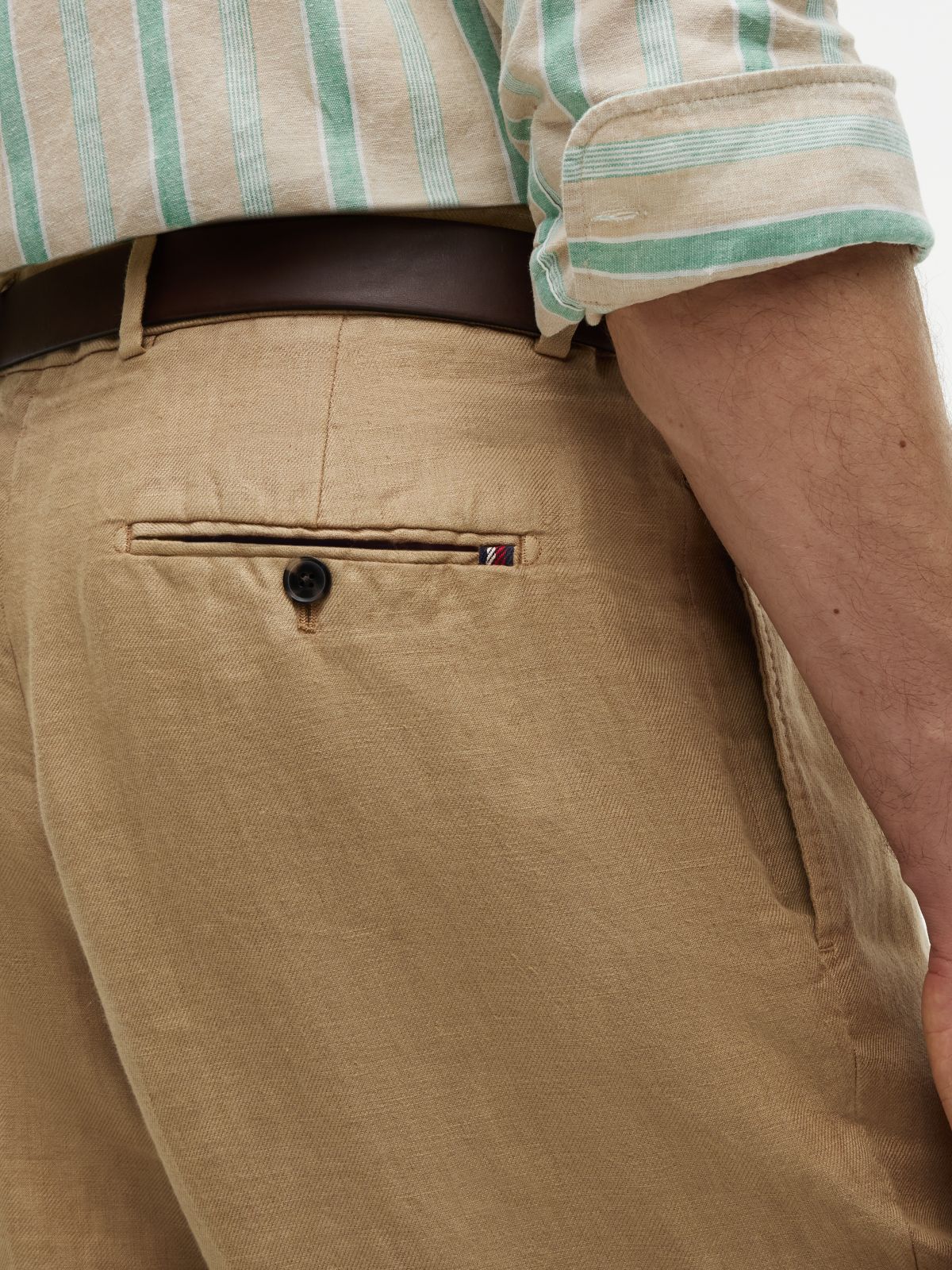 Garment-Dyed Linen Tapered Pant — Sandalwood