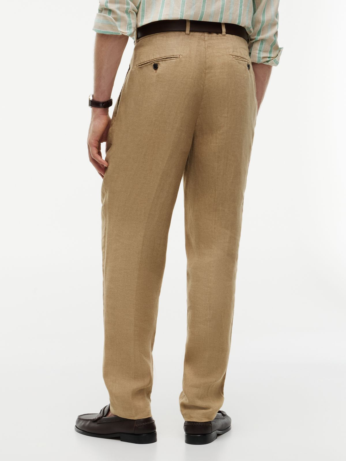 Garment-Dyed Linen Tapered Pant — Sandalwood