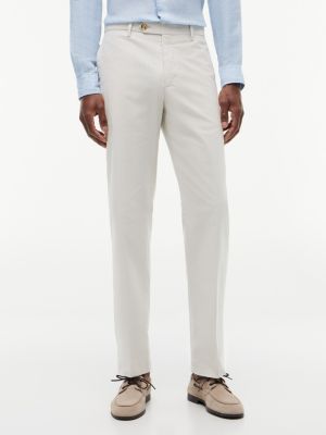 New York Label Tailored Dobby Pant, Sandalwood