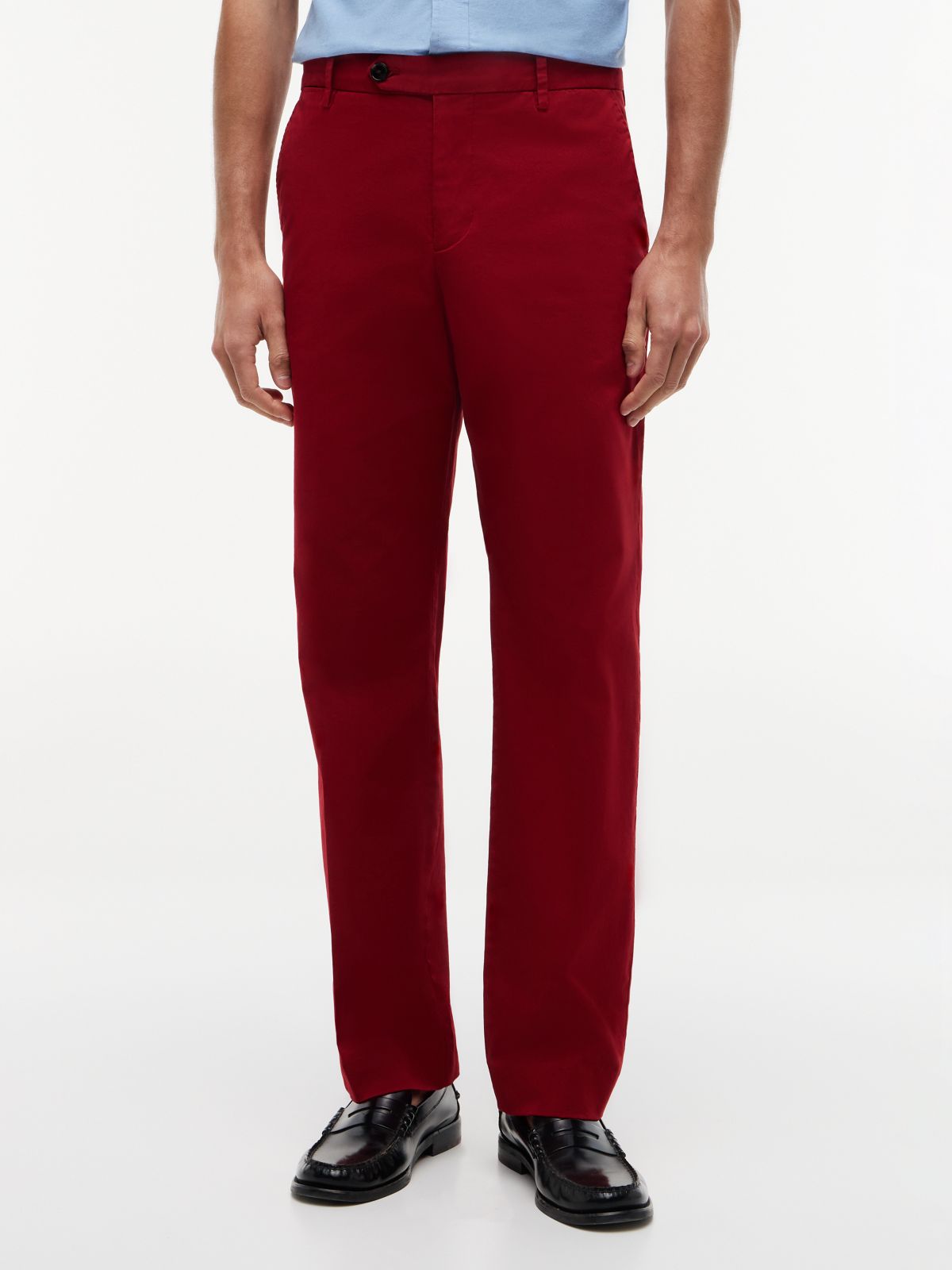 New York Label Garment-Dyed Flex Chino — Magma Red