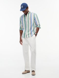 New York Label Garment-Dyed Flex Chino — White 2