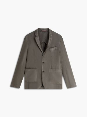Мужской пиджак Tommy Hilfiger Garment-Dyed Linen Casual, цвет: Платиновый оливковый — фото 6