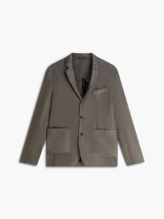 Garment-Dyed Linen Casual Blazer — Platinum Olive 6
