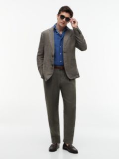 Garment-Dyed Linen Casual Blazer — Platinum Olive 2