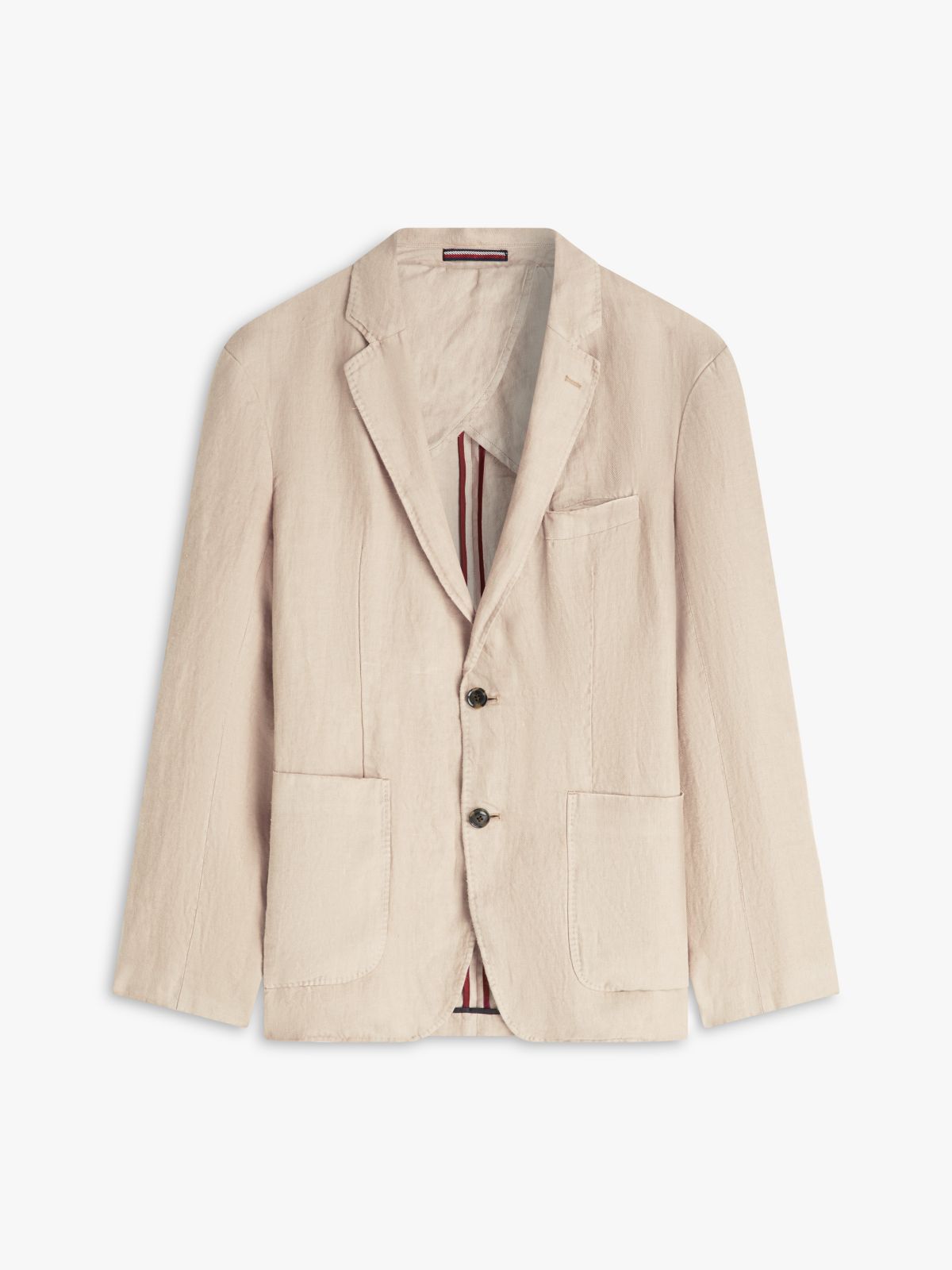 Garment-Dyed Linen Casual Blazer — Sandalwood