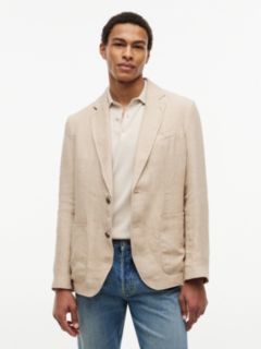 Garment-Dyed Linen Casual Blazer — Sandalwood 1
