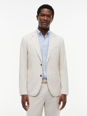 Regular Fit Dobby Blazer, Sandalwood
