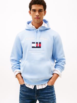 Embroidered Flag Logo Flex Fleece Hoodie, Well Water