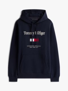 Embroidered Flag Logo Flex Fleece Hoodie — Navy 5