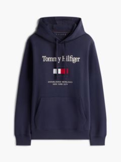 Embroidered Flag Logo Flex Fleece Hoodie — Navy 6