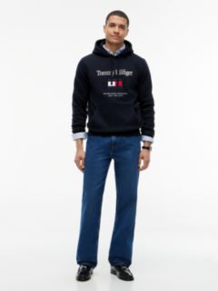 Embroidered Flag Logo Flex Fleece Hoodie — Navy 2