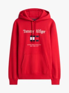 Embroidered Flag Logo Flex Fleece Hoodie — Medium Red 5