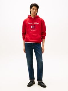 Embroidered Flag Logo Flex Fleece Hoodie — Medium Red 3