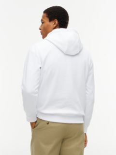 Embroidered Flag Logo Flex Fleece Hoodie — White 4