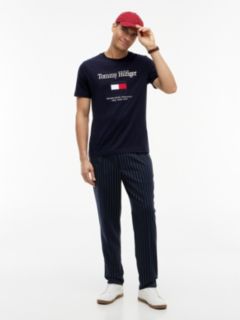 Embroidered Flag Logo T-Shirt — Navy 2