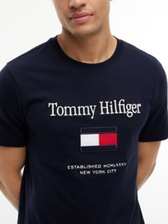 Embroidered Flag Logo T-Shirt — Navy 3