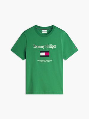 Мужские футболки Tommy Hilfiger Embroidered Flag Logo T-Shirt — фото 5