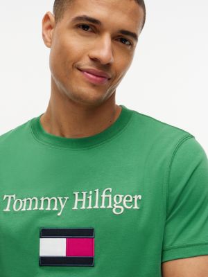 Мужские футболки Tommy Hilfiger Embroidered Flag Logo T-Shirt — фото 3