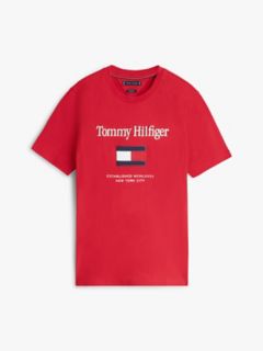 Embroidered Flag Logo T-Shirt — Medium Red 5