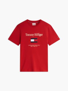 Embroidered Flag Logo T-Shirt — Medium Red 6