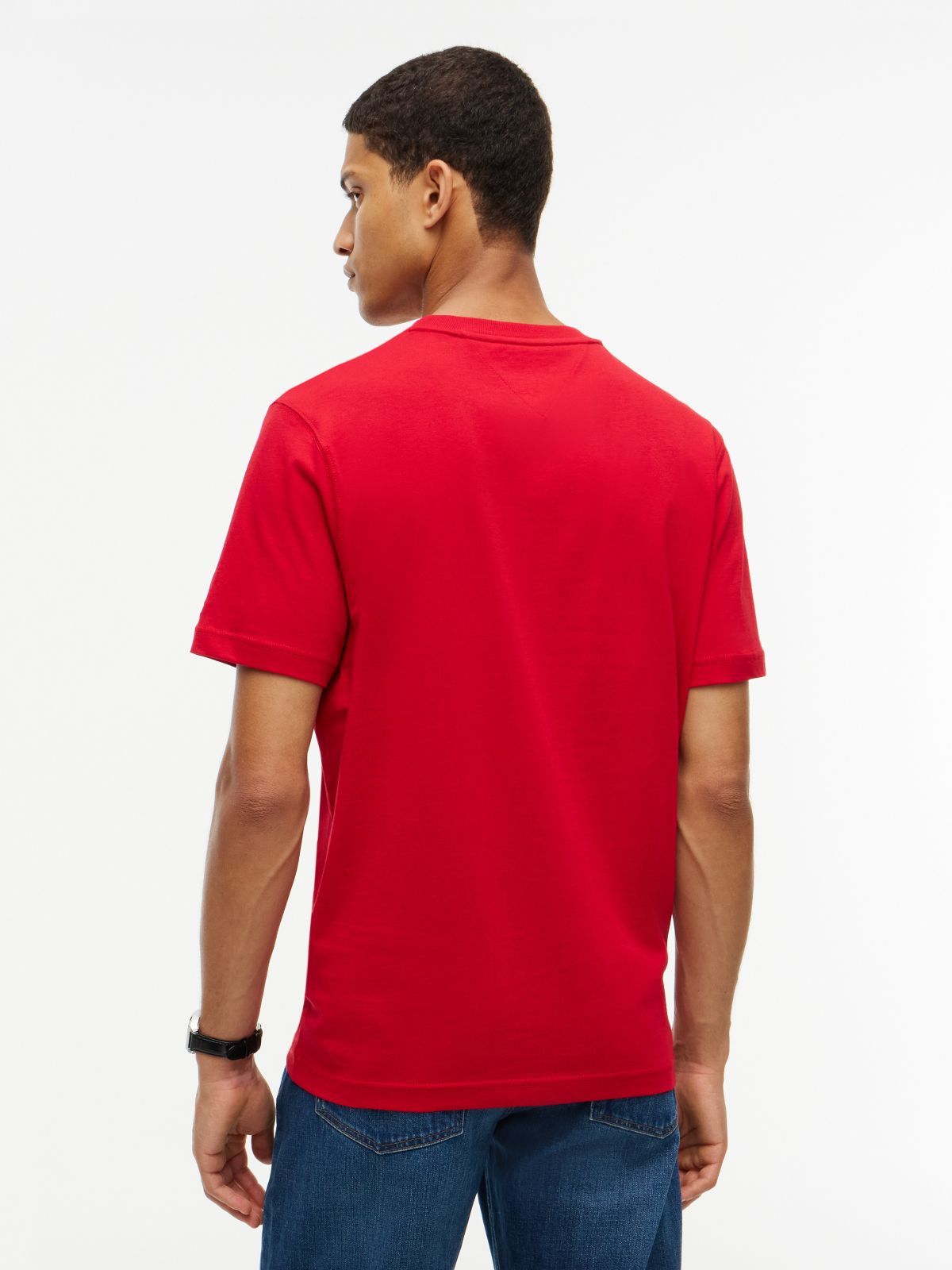 Embroidered Flag Logo T-Shirt — Medium Red