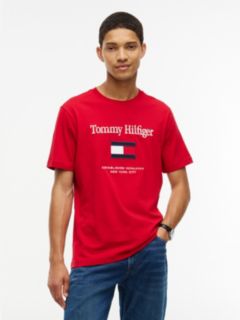 Embroidered Flag Logo T-Shirt — Medium Red 1