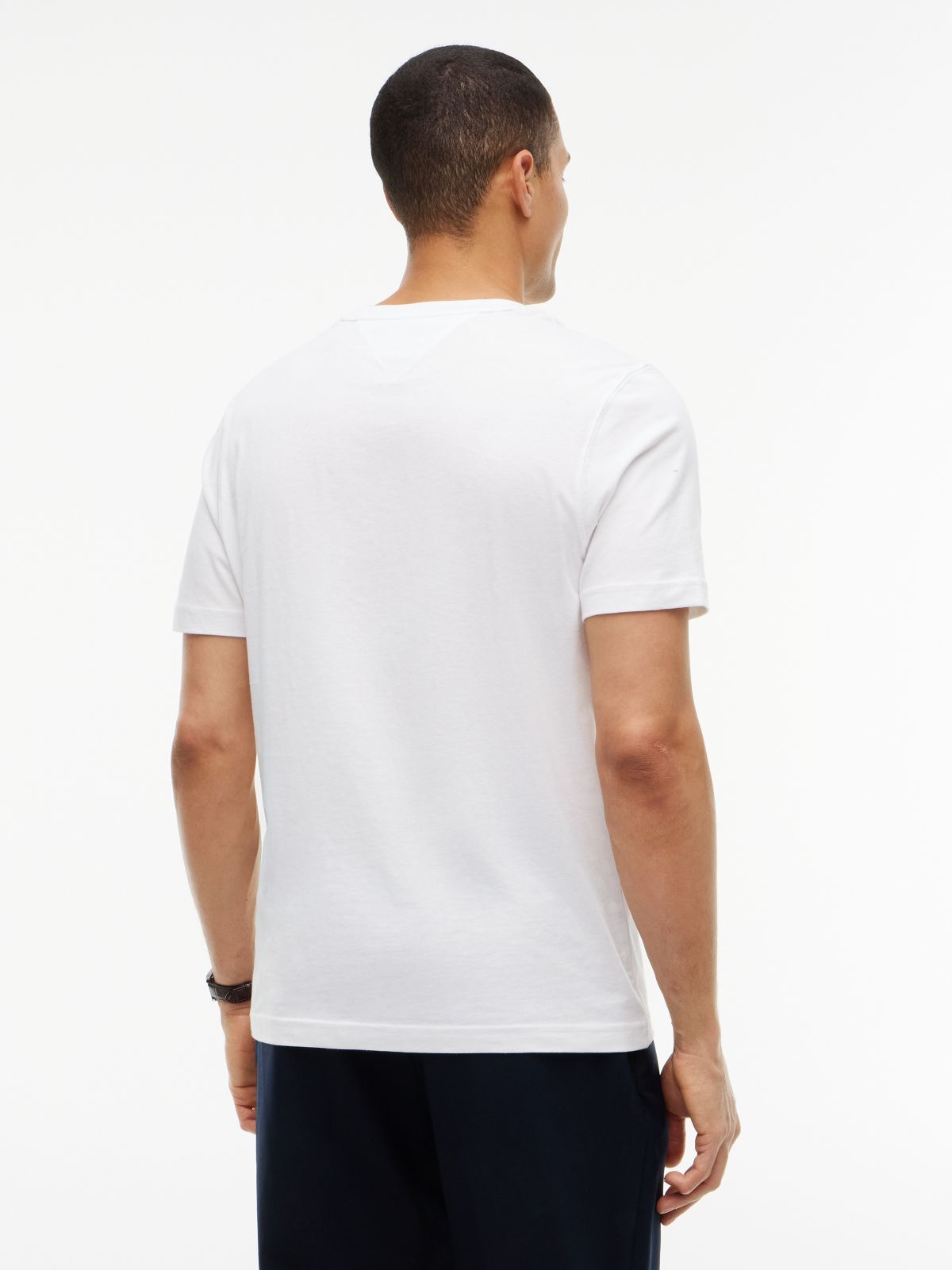 Embroidered Flag Logo T-Shirt — White