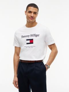 Embroidered Flag Logo T-Shirt — White 1