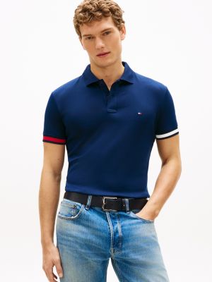 Slim Fit Smooth Cotton Interlock Polo, Carbon Navy