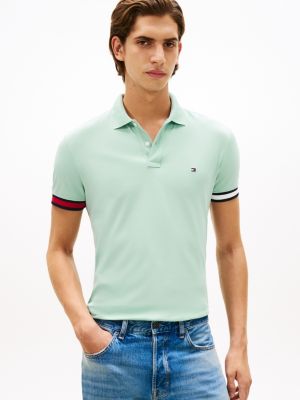 Slim Fit Smooth Cotton Interlock Polo, Crushed Mint