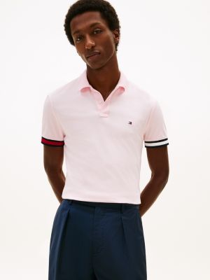 Slim Fit Smooth Cotton Interlock Polo, Pink Lily