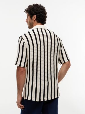 Мужские свитеры Tommy Hilfiger Classic Fit Stripe Open-Knit Polo — фото 4