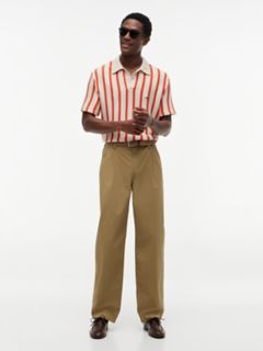 Classic Fit Stripe Open-Knit Polo — Brilliant Orange 2