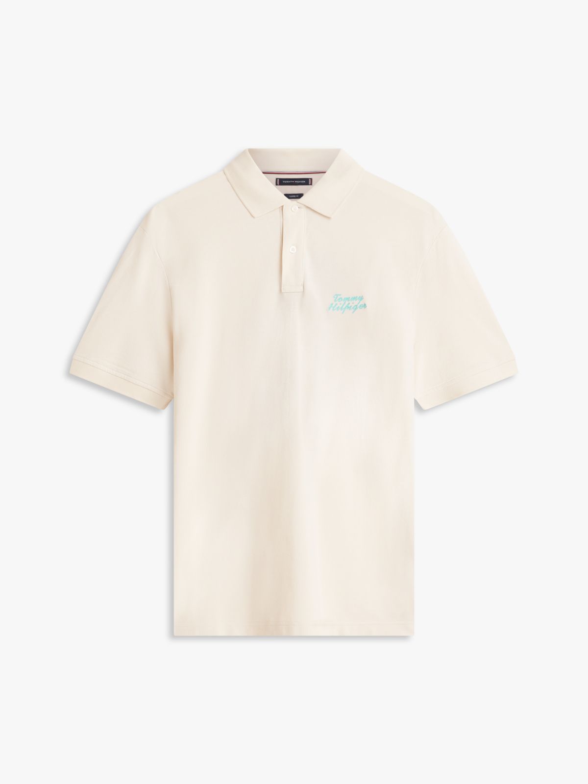 Classic Fit Embroidered Palm Tree Polo — Muslin