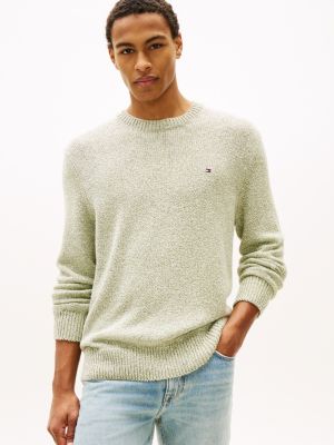 Relaxed Fit Boucle Sweater, Dark Artichoke