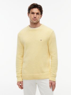 Relaxed Fit Boucle Sweater, Citronella