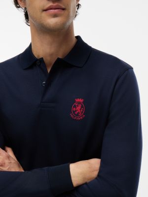 Embroidered Crest Logo Interlock Polo | Tommy Hilfiger