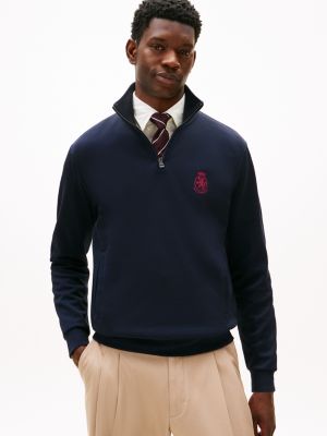 Intechno Knit Quarter-Zip Sweatshirt, Navy