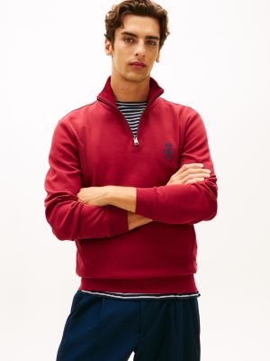 Intechno Knit Quarter-Zip Sweatshirt, Rouge