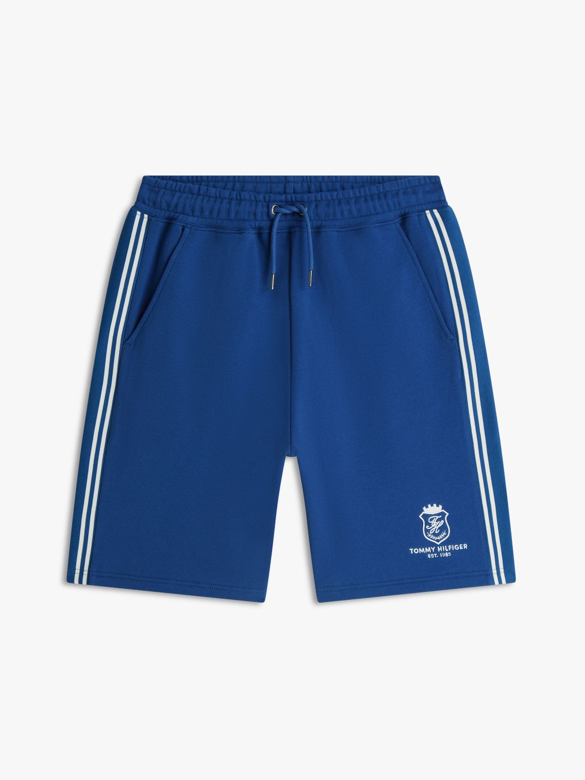 Monogram Crest Terry Sweatshort — Blue