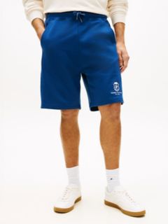 Monogram Crest Terry Sweatshort — Blue 1