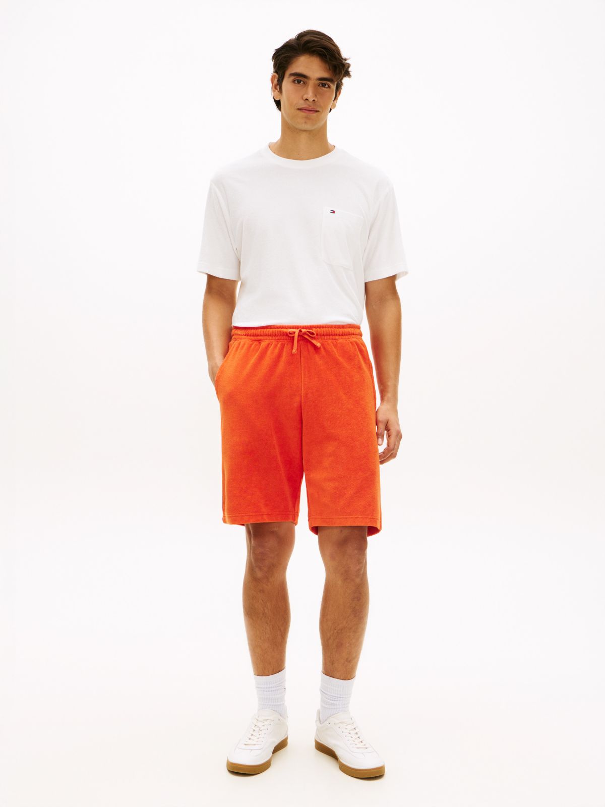 Terry Toweling Sweatshort — Brilliant Orange