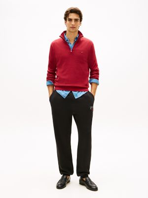 Tommy Hilfiger Men's Embroidered Logo Sweatpant - Black - L