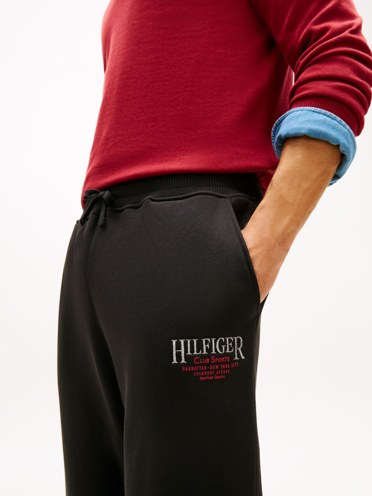 Embroidered Logo Sweatpant — Black