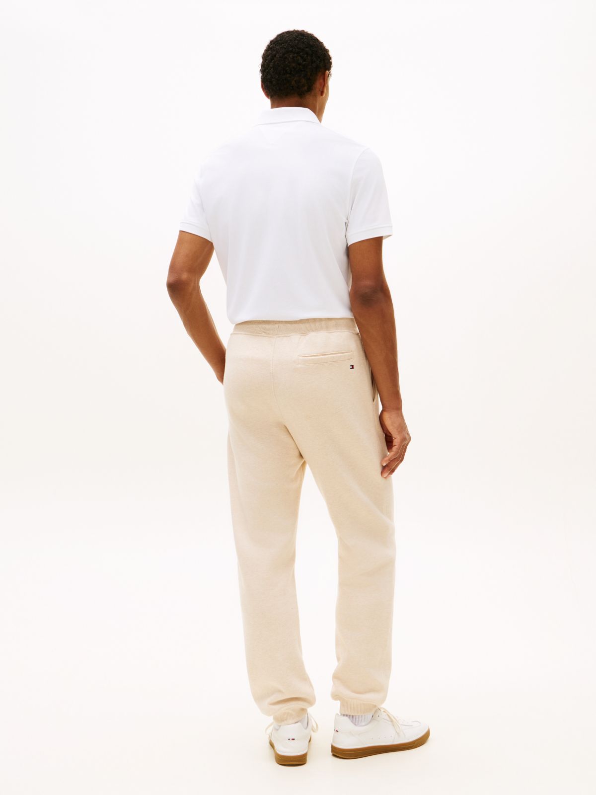 Embroidered Logo Sweatpant — Heathered Oatmilk