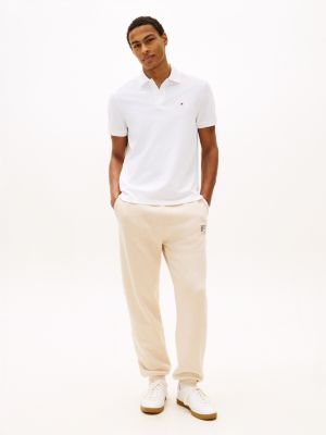 Embroidered Logo Sweatpant, Heathered Oatmilk