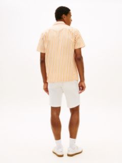 Striped Paper-Touch Camp Shirt — Orange Hype/White Stripe 4